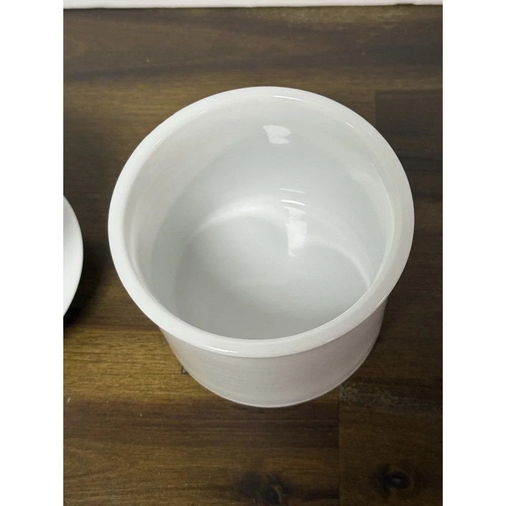 Vintage White Ceramic French Butter Bell Crock